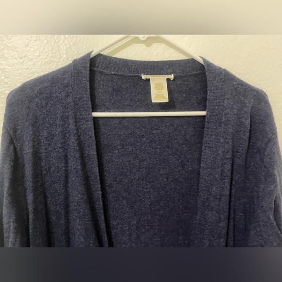 Matty M XL Open Front Long Cardigan Long Sleeve Sweater Women's Color Dark Gray - Picture 5 of 11